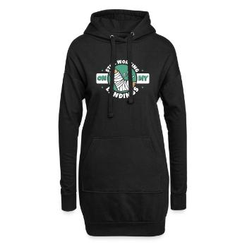 Ich arbeite immer noch an meinen Landungen, gebrochener Fingerknochen - Hoodie-Kleid - Schwarz - Vorne