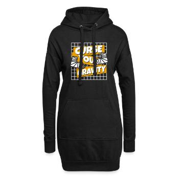 Verflucht dich Schwerkraft gebrochener Knochen gebrochener Fingerknochen - Hoodie-Kleid - Schwarz - Vorne