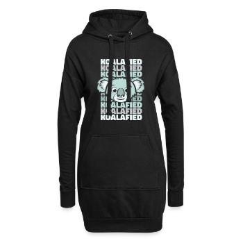 Koalafié Koalabear Eucalyptus Phascolarctos - Sweat-shirt à capuche long Femme - noir - Devant