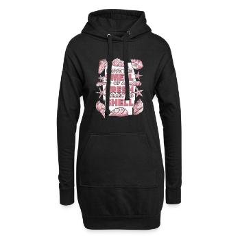 Geruch einer frisch gesammelten Muschelmuschel - Hoodie-Kleid - Schwarz - Vorne