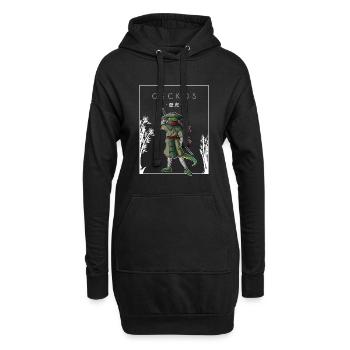 Geckos Chinesische Hanzi-Eidechse Gekkota Schopf - Hoodie-Kleid - Schwarz - Vorne
