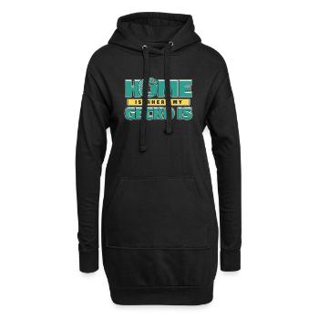 Zuhause ist, wo mein Gecko Schopfeidechsenleopard ist - Hoodie-Kleid - Schwarz - Vorne