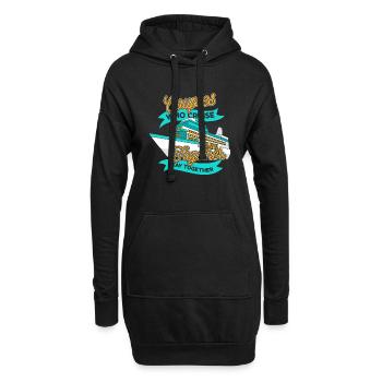 Couples qui naviguent ensemble Croisière en bateau de croisière - Sweat-shirt à capuche long Femme - noir - Devant