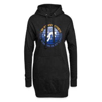Ich mache meine eigenen Stunts und arbeite immer noch an meiner Landung - Hoodie-Kleid - Schwarz - Vorne