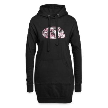 Crazy Gecko Lady Lizard Gekkota Schopfleopard - Hoodie-Kleid - Schwarz - Vorne