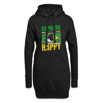 La capoeira me rend heureux Capoeirista Ginga Dance - Sweat-shirt à capuche long Femme - noir - Devant