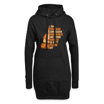 Mitgefühl Achtsamkeit Liebende Güte Buddhistisch - Hoodie-Kleid - Schwarz - Vorne