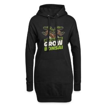 Restez calme et cultivez des pots de bonsaï Penjing - Sweat-shirt à capuche long Femme - noir - Devant