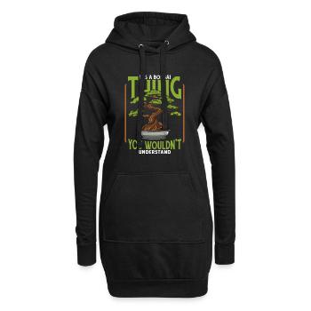 C’est un truc de bonsaï Pots de bonsaï Penjing Intérieur - Sweat-shirt à capuche long Femme - noir - Devant
