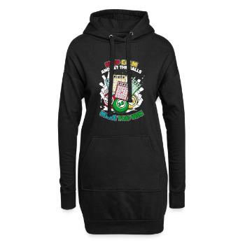 Bleiben Sie ruhig und lassen Sie sich von den Eiern gewinnen Anrufer - Hoodie-Kleid - Schwarz - Vorne