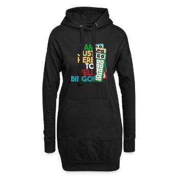 Nur hier, um Bingo zu schreien Professioneller Anrufer - Hoodie-Kleid - Schwarz - Vorne