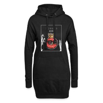Donuts Chinesischer Hanzi Donut-Maker Glasierter Liebhaber - Hoodie-Kleid - Schwarz - Vorne