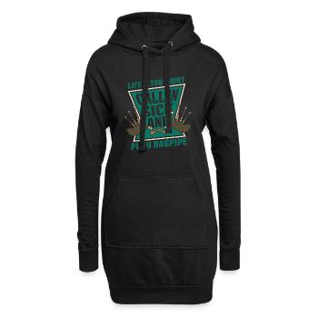 Call In Sick And Play Bagpipe Blowpipe Player - Hoodie Dress - black - Front
