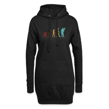 Évolution de l’euphoniste Euphoniste Euphoniste Joueur d’euphonium - Sweat-shirt à capuche long Femme - noir - Devant