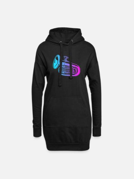 Instrument Euphonist Euphoniumist Spieler Euphonium - Hoodie-Kleid - Schwarz