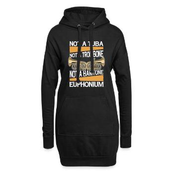 Pas un tuba Trombone Instrument baryton Euphoniste - Sweat-shirt à capuche long Femme - noir - Devant