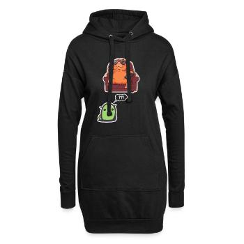 Drôle Graphique Tee Capybara Selfie Avec Ovni Bizarre - Sweat-shirt à capuche long Femme - noir - Devant
