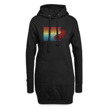 Retro Bariatrischer Gastroenterologe Magenchirurg - Hoodie-Kleid - Schwarz - Vorne