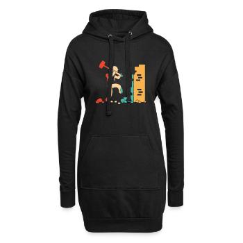 Haus Wrecker Abrissunternehmer Expertenhaus - Hoodie-Kleid - Schwarz - Vorne