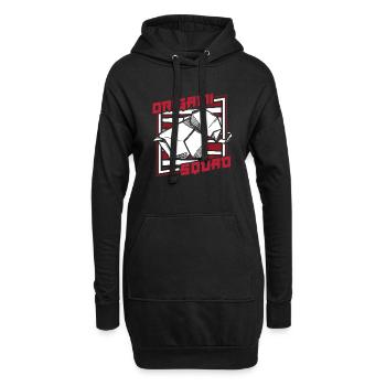 Origami Squad Pliant Hibou Papier Grue Maître - Sweat-shirt à capuche long Femme - noir - Devant