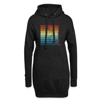 Rétro Opéra House Chanteur Ténor Chanteur Amant - Sweat-shirt à capuche long Femme - noir - Devant