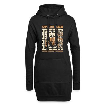 L’opéra et la bière, c’est pourquoi je suis ici Opéra - Sweat-shirt à capuche long Femme - noir - Devant