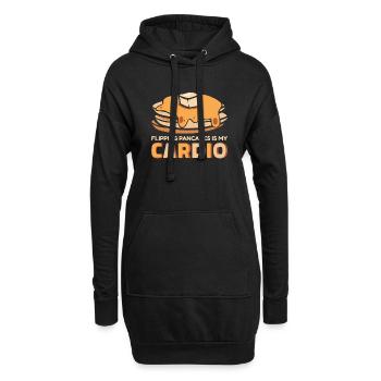 Das Wenden von Pfannkuchen ist mein Liebhaber von Cardio-Rezepten - Hoodie-Kleid - Schwarz - Vorne