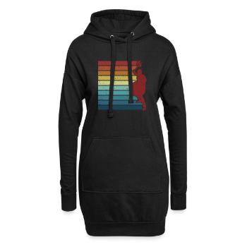 Rétro GN Armure Armes Personnage GN - Sweat-shirt à capuche long Femme - noir - Devant