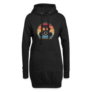 Rétro Centrale nucléaire Énergie Uranium Nucléaire - Sweat-shirt à capuche long Femme - noir - Devant