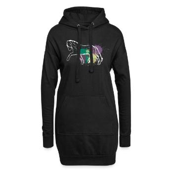 Violet Trot - Hoodie-Kleid - Schwarz - Vorne