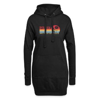 Legasthenie Nicht faul Nicht dumm Apraxie Legasthenie - Hoodie-Kleid - Schwarz - Vorne