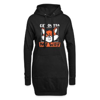 Raus Aus Meinem Weg Rotfuchs Canidae Caninae Fuchs - Hoodie-Kleid - Schwarz - Vorne