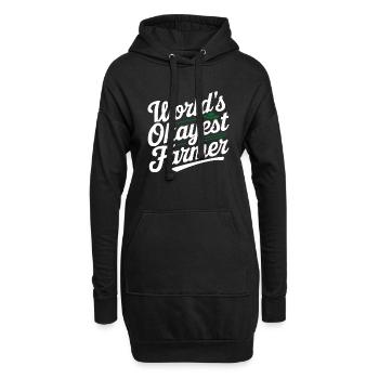 World's Okayest Farmer - Hoodie-Kleid - Schwarz - Vorne