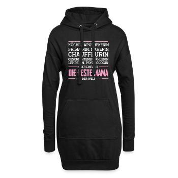 Die beste Mama der Welt - Hoodie-Kleid - Schwarz - Vorne