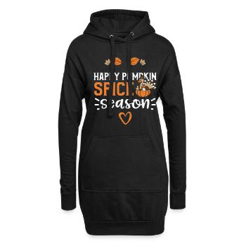 Happy Pumpkin Spice Season - Hoodie-Kleid - Schwarz - Vorne