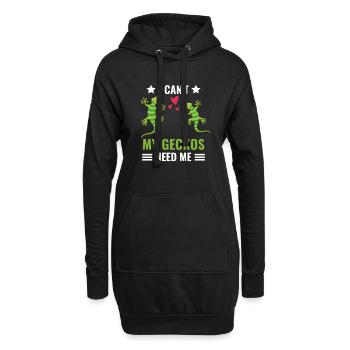 Je ne peux pas utiliser mes geckos ont besoin de moi gecko - Sweat-shirt à capuche long Femme - noir - Devant