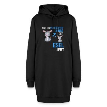 Bauernhof Tier Jungen Tierliebhaber Geschenk Esel - Hoodie-Kleid - Schwarz - Vorne