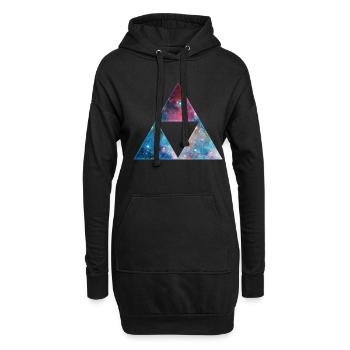 Galaxy Triforce, Mathematics, Universe, Space, - Sweat-shirt à capuche long Femme - noir - Devant