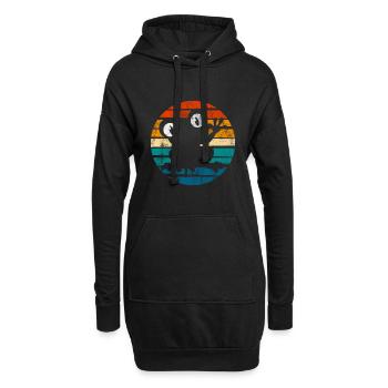 Frosch Frösche Geschenk für Kinder Lustig Witzig - Hoodie-Kleid - Schwarz - Vorne