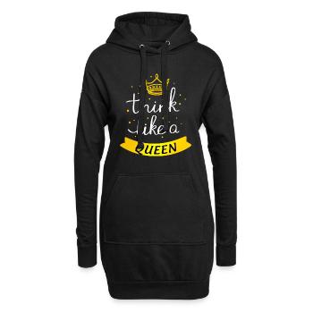 Think like a queen - Hoodie Dress - black - Front
