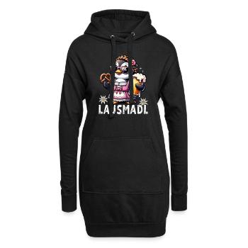 Lausmadl Madl Dirndl Ersatz Penguin Trachtenshirt - Sweat-shirt à capuche long Femme - noir - Devant