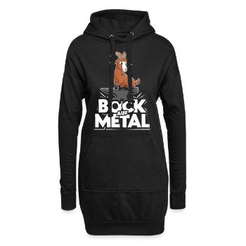 Bock auf Metal - Hoodie-Kleid - Schwarz - Vorne