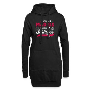 Des filles cool font Schlager fête concert Schlager - Sweat-shirt à capuche long Femme - noir - Devant