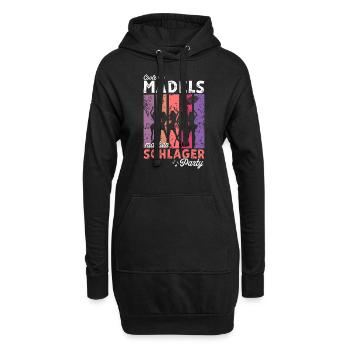 Des filles cool font Schlager fête concert Schlager - Sweat-shirt à capuche long Femme - noir - Devant
