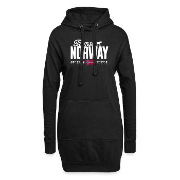 Norwegen Norway Norge Skandinavien Tromsø - Hoodie-Kleid - Schwarz - Vorne