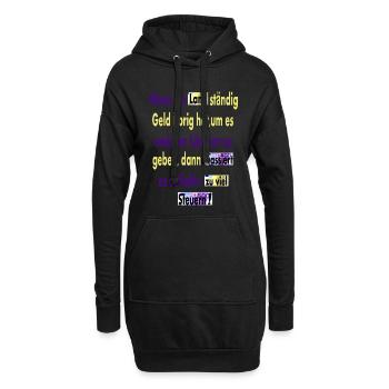 Zu viele Steuern - Hoodie-Kleid - Schwarz - Vorne