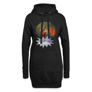 Kanaren mit eigener Note - Cocktail unter Palmen! - Hoodie-Kleid - Schwarz - Vorne