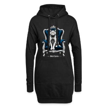 BKH Britisch Kurzhaar Blue Katze Königssessel - Hoodie-Kleid - Schwarz - Vorne