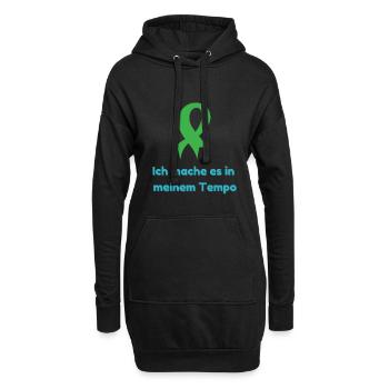 Ich mache es in meinem Tempo - Hoodie-Kleid - Schwarz - Vorne