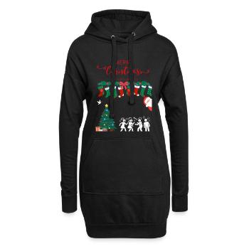 Merry Christmas - Hoodie Dress - black - Front